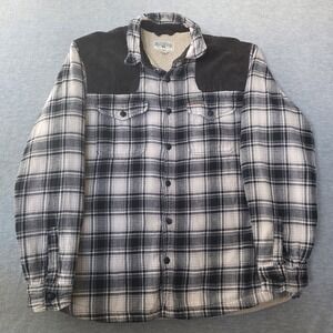 Field & Stream Sherpa Lined Plaid Shirt Jacket Men's XL Flannel Outdoor